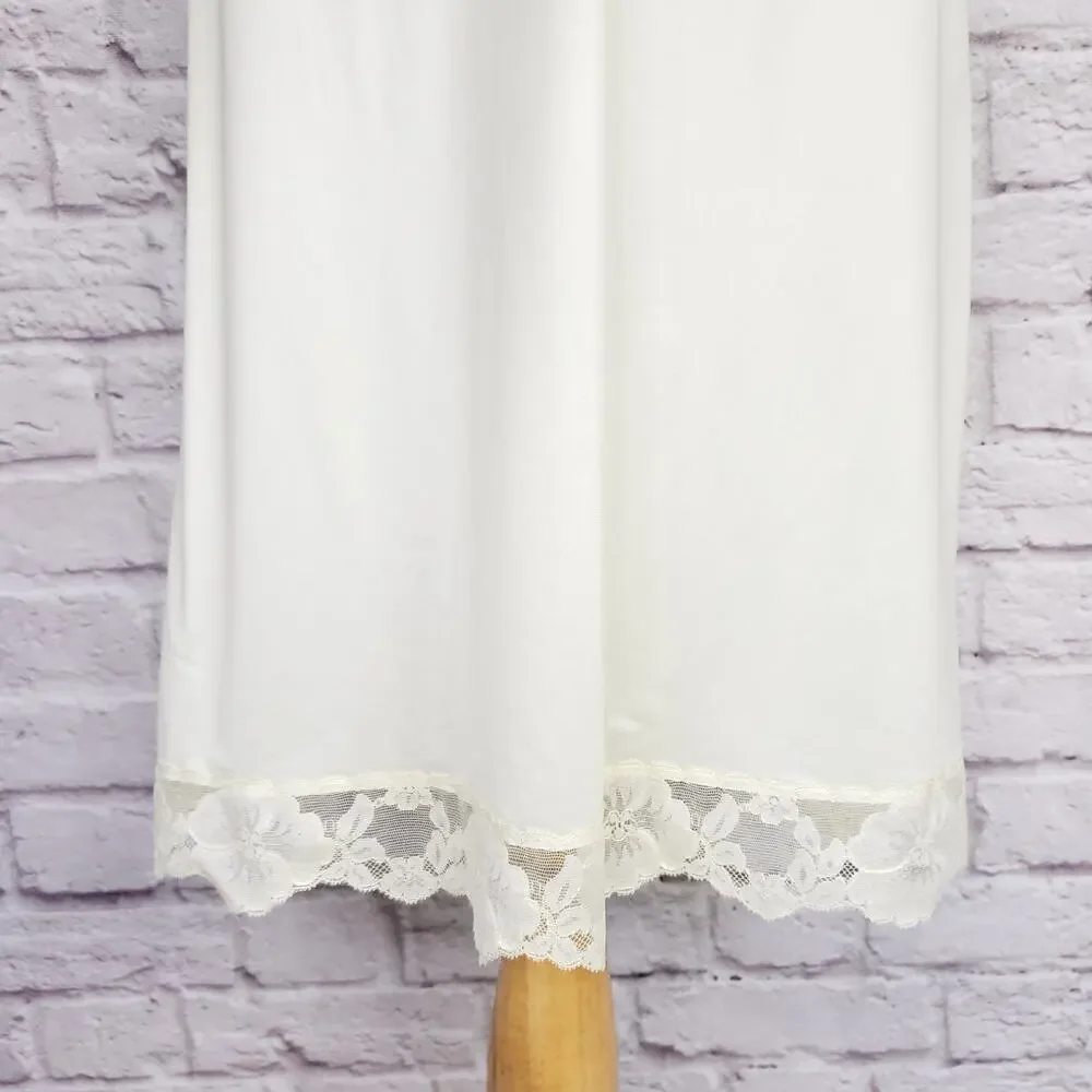 Vintage Heiress Yellow Nylon Full Slip Floral Lace Adjustable Strap 38 Average - Picture 4 of 14